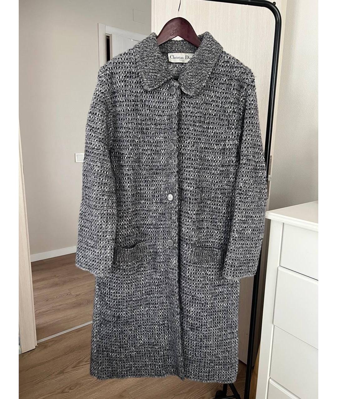 CHRISTIAN DIOR Серый шерстяной кардиган, фото 6