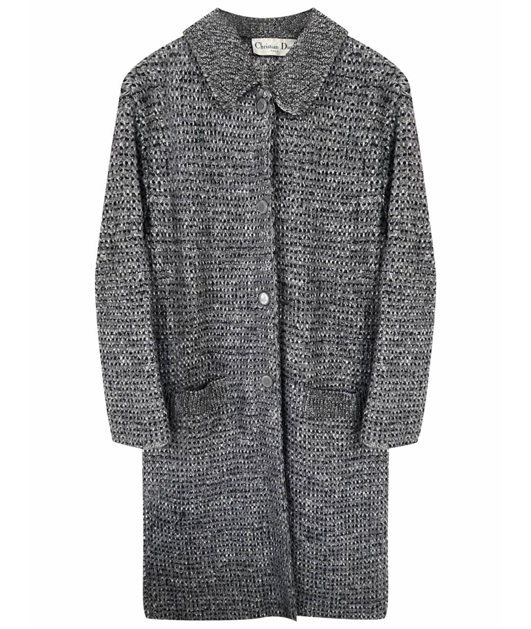 CHRISTIAN DIOR Серый шерстяной кардиган, фото 1