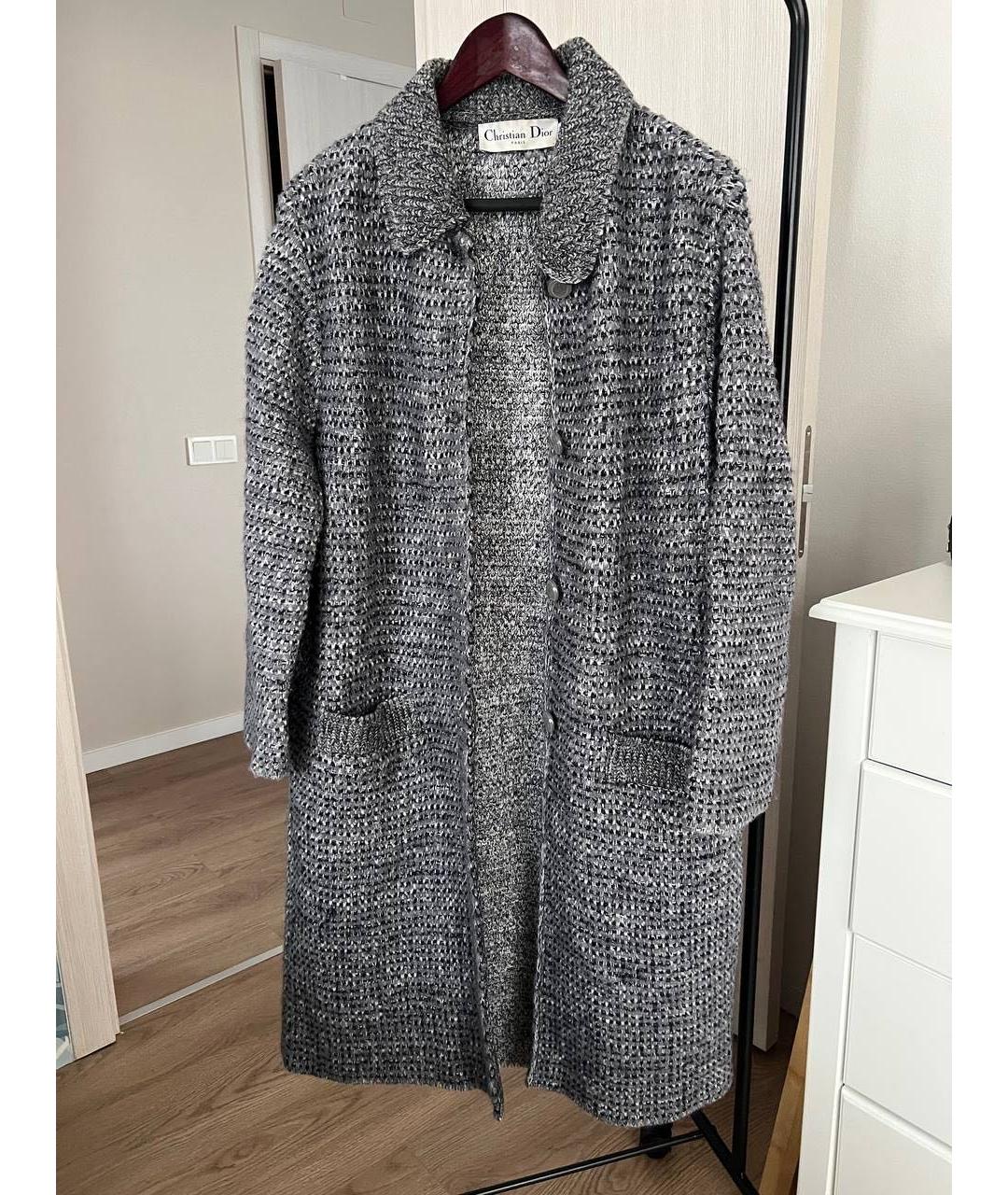 CHRISTIAN DIOR Серый шерстяной кардиган, фото 5