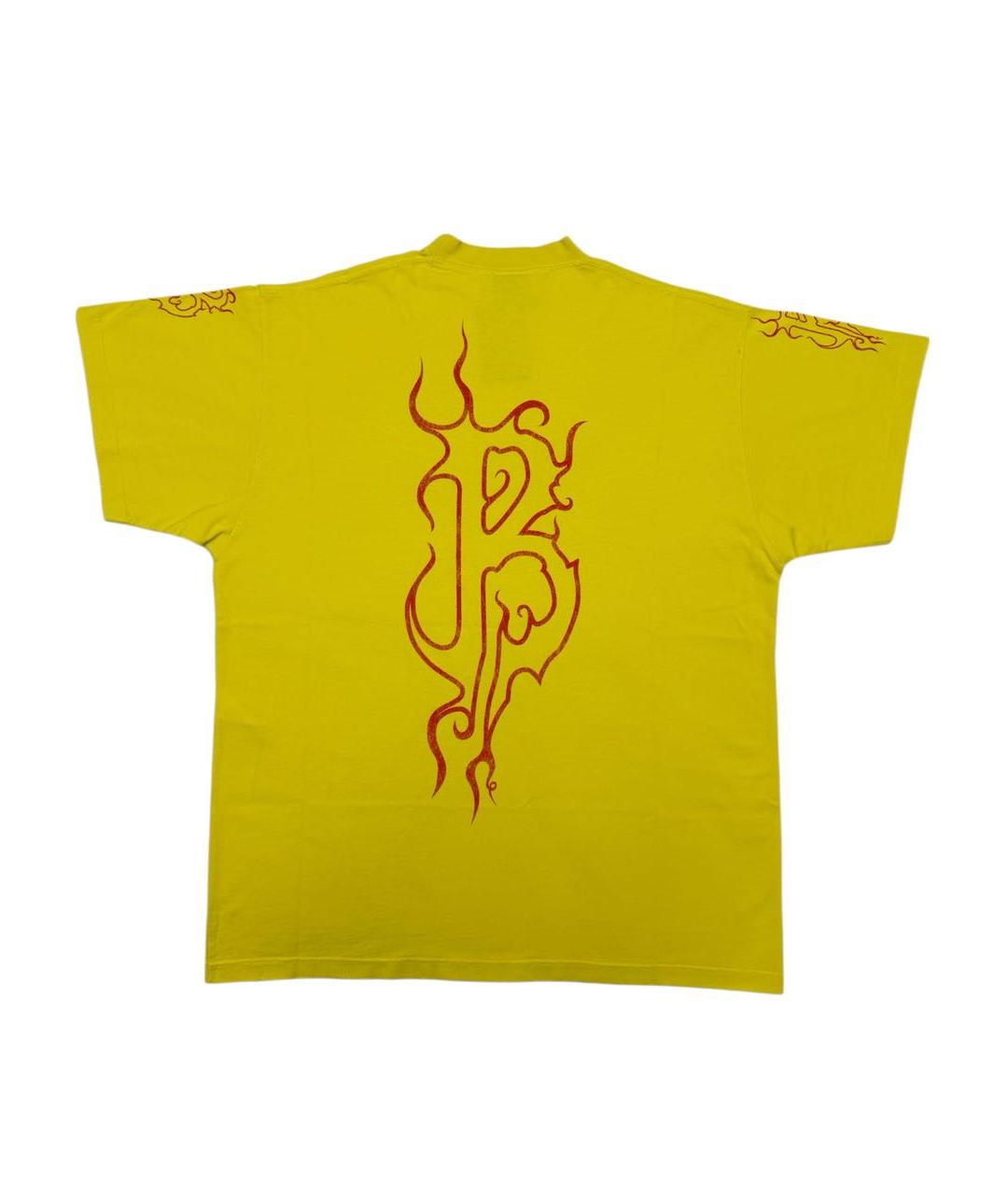 BALENCIAGA Желтая хлопковая футболка, фото 2