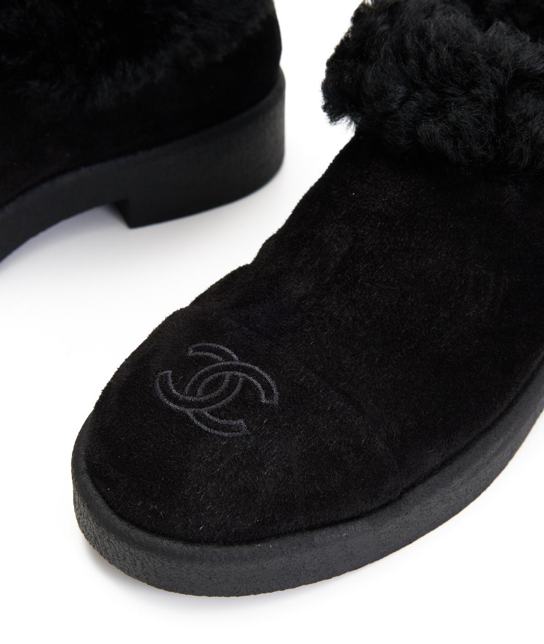 CHANEL Черные замшевые ботинки, фото 3