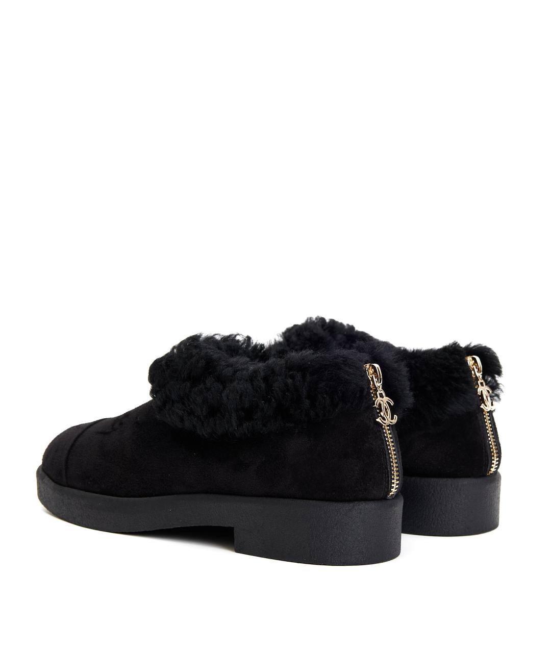 CHANEL Черные замшевые ботинки, фото 2