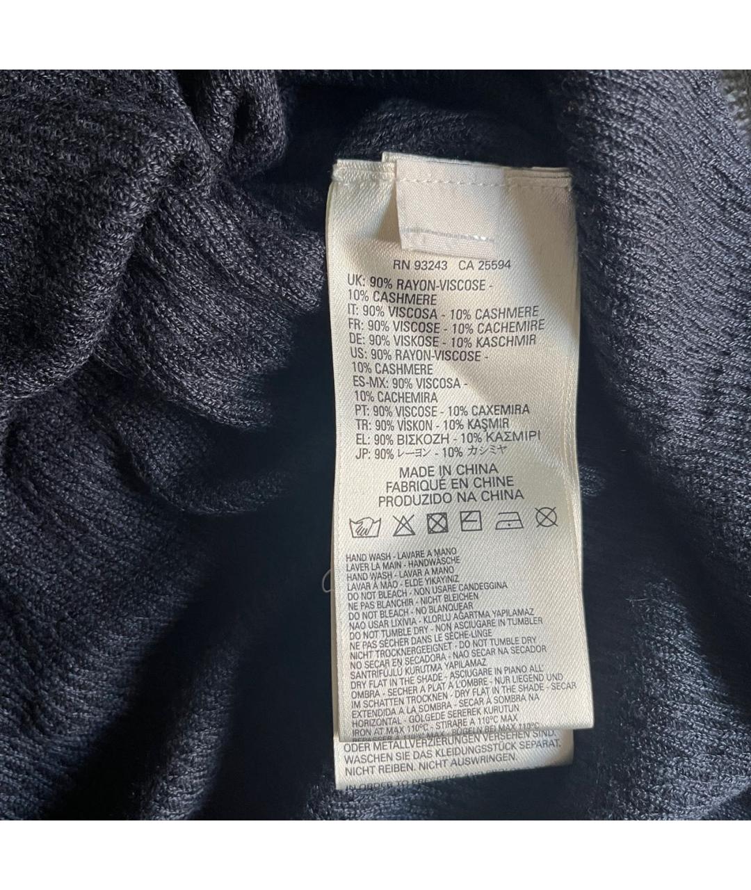 DIESEL BLACK GOLD Черный вискозный джемпер / свитер, фото 6