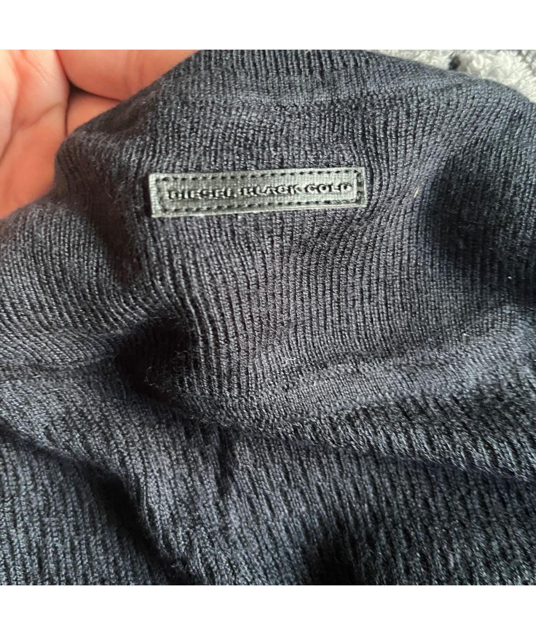 DIESEL BLACK GOLD Черный вискозный джемпер / свитер, фото 5