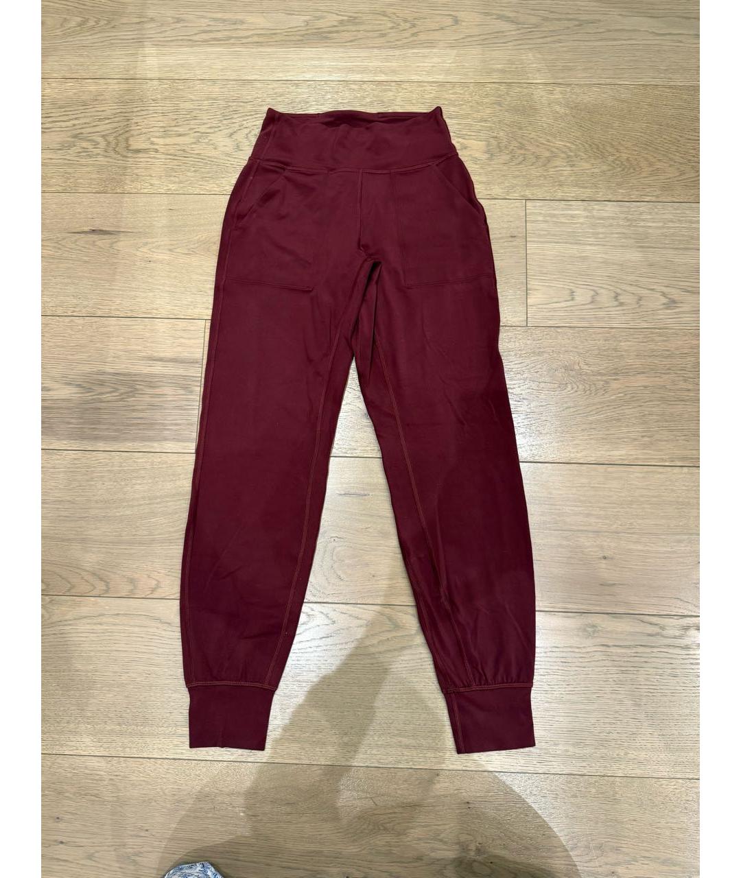 Lululemon Бордовые полиэстеровые спортивные брюки и шорты, фото 6