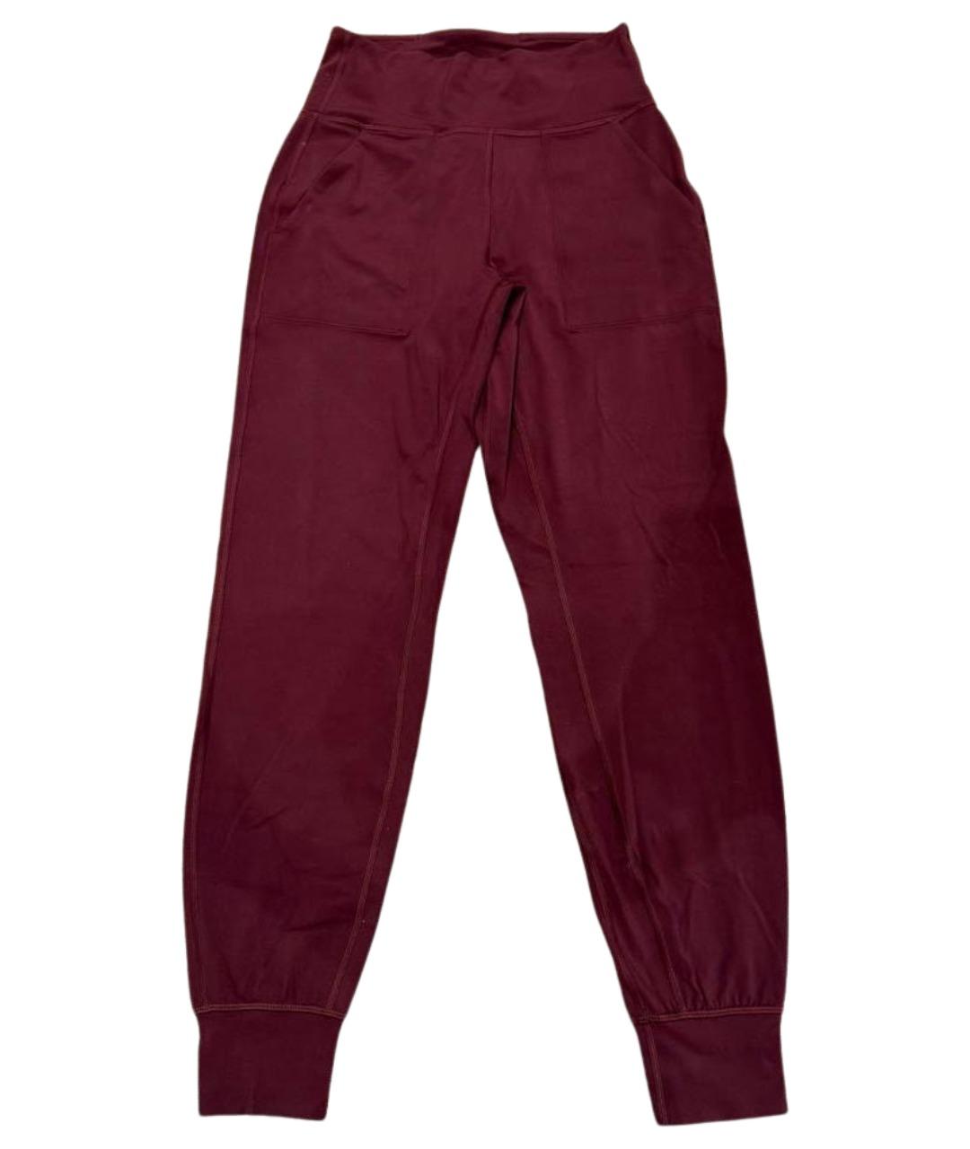 Lululemon Бордовые полиэстеровые спортивные брюки и шорты, фото 1