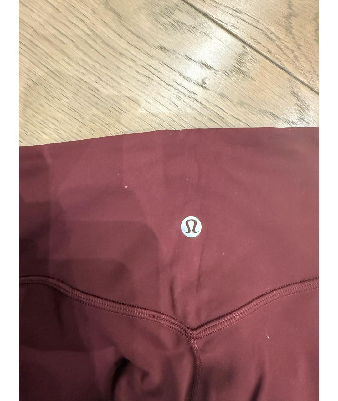 Lululemon Бордовые полиэстеровые спортивные брюки и шорты, фото 3
