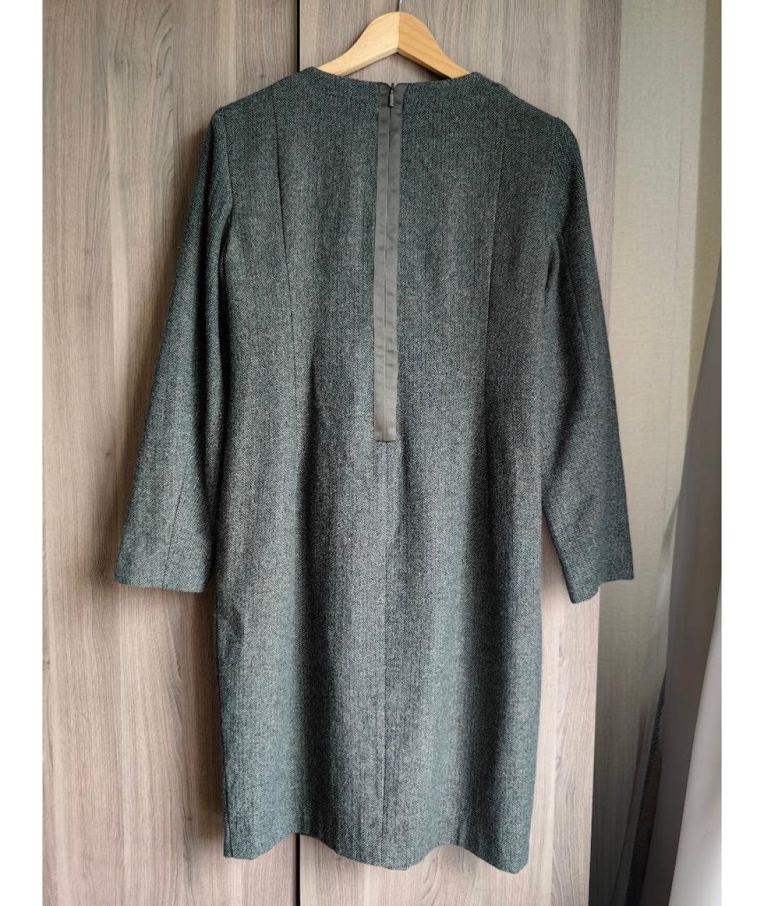 WEEKEND MAX MARA Зеленые шерстяное повседневное платье, фото 2