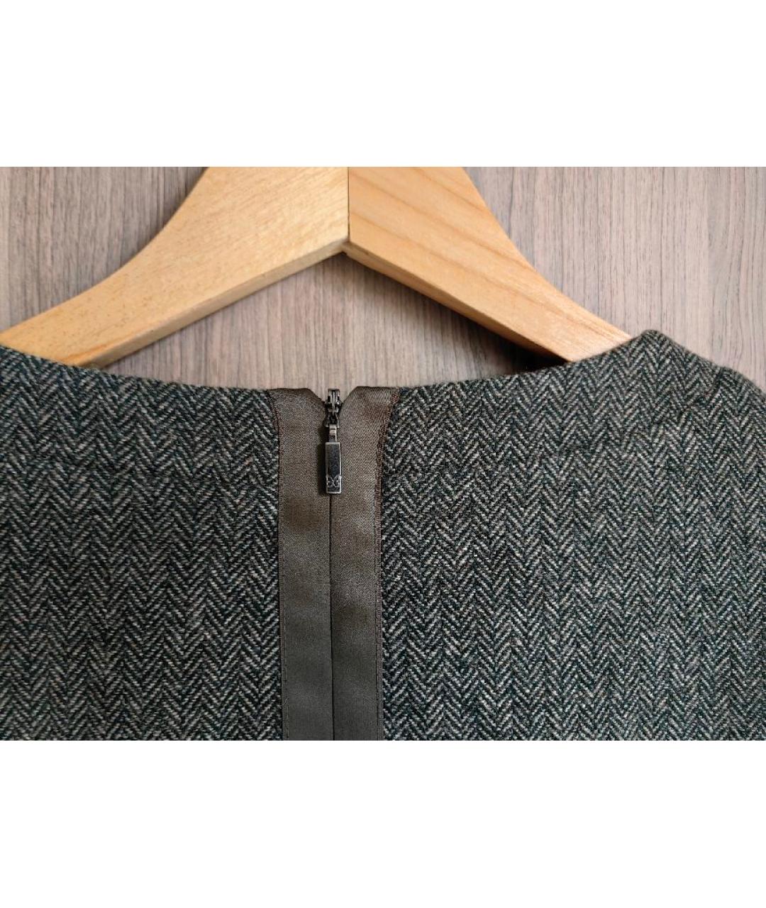 WEEKEND MAX MARA Зеленые шерстяное повседневное платье, фото 4