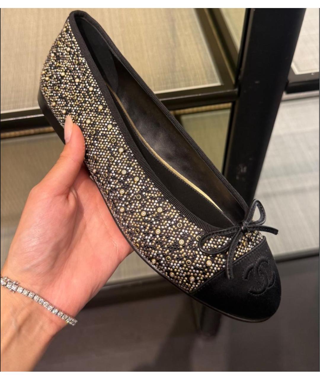 CHANEL Черные замшевые туфли, фото 3