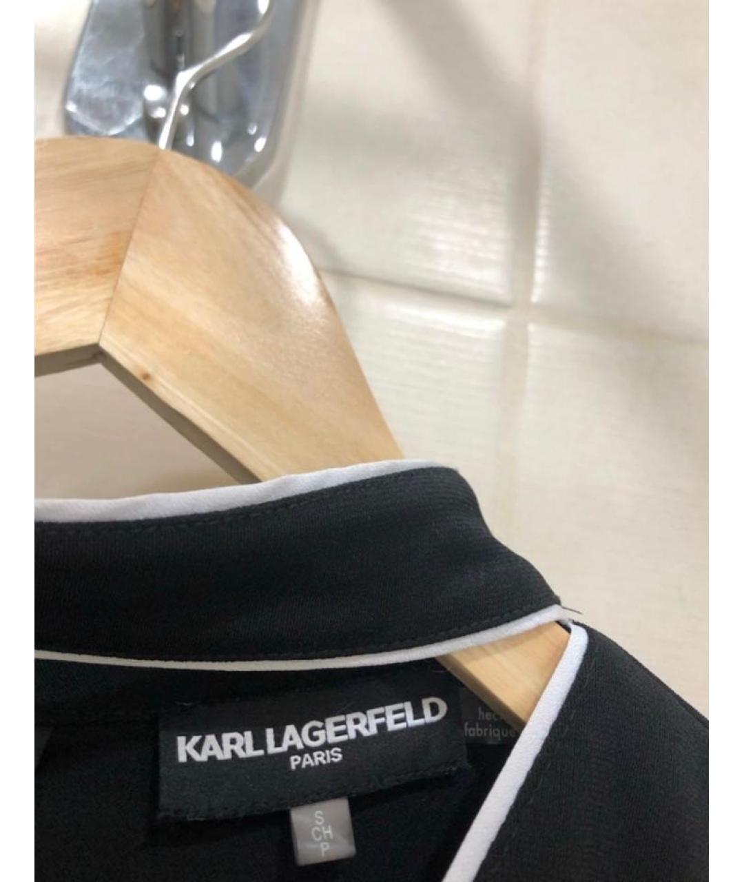 KARL LAGERFELD Черная полиэстеровая блузы, фото 6