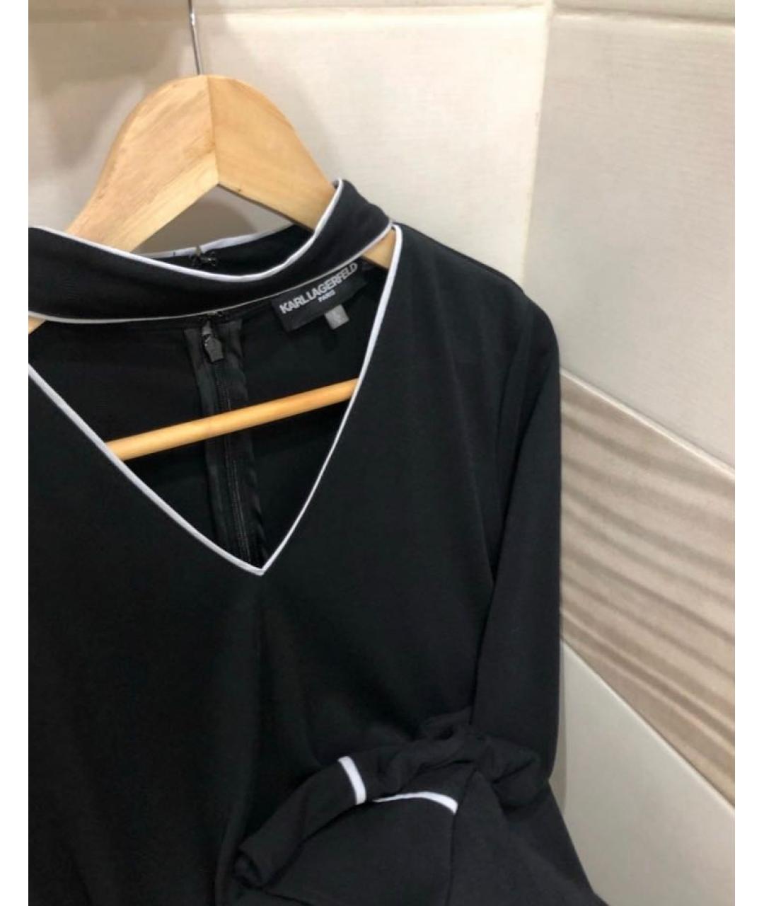 KARL LAGERFELD Черная полиэстеровая блузы, фото 4
