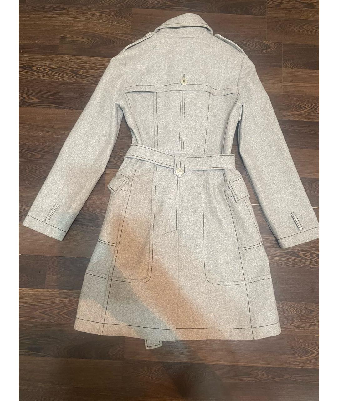CHRISTIAN DIOR Серое шерстяное пальто, фото 6