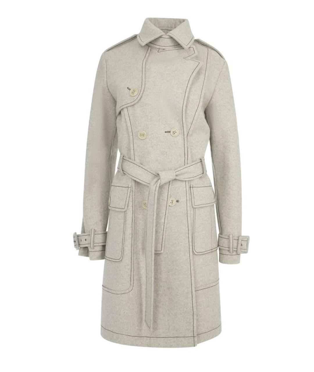 CHRISTIAN DIOR Серое шерстяное пальто, фото 1