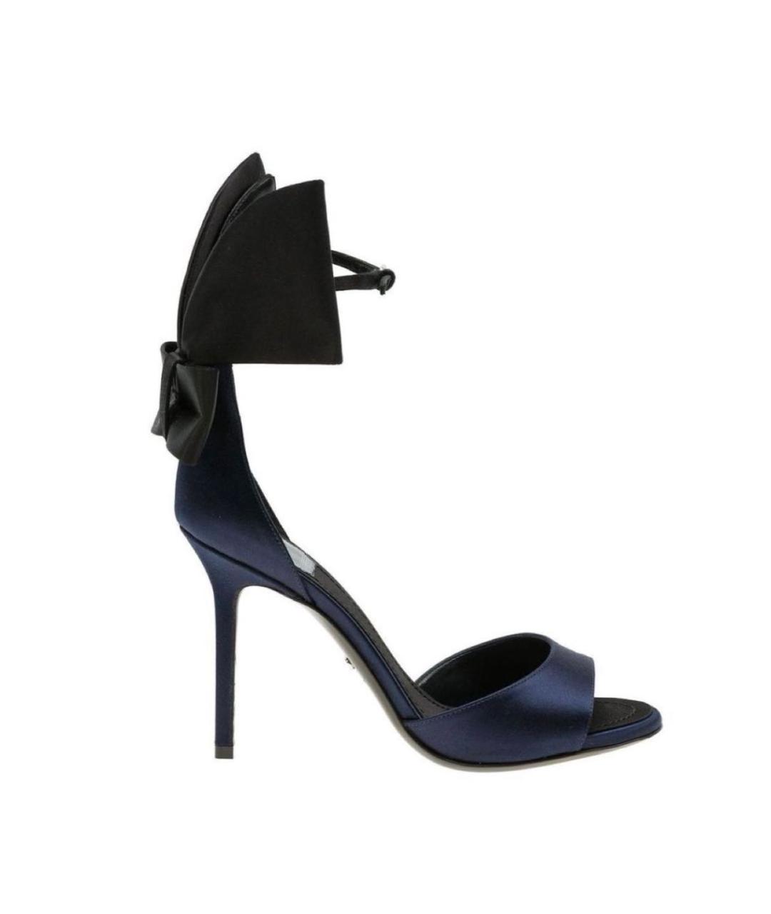 CHRISTIAN DIOR Темно-синие босоножки, фото 1