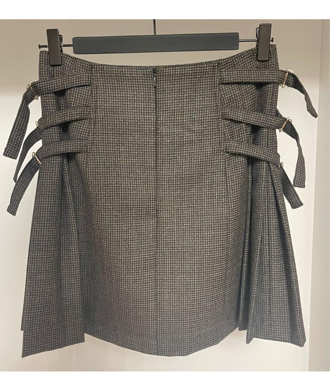 SANDRO Коричневая шерстяная юбка мини, фото 2