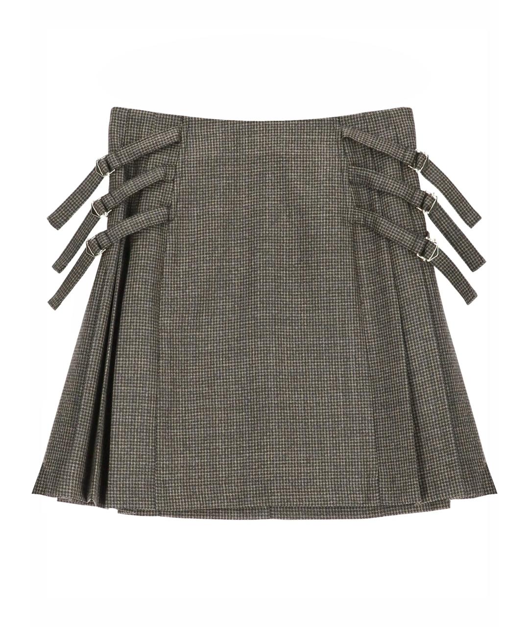 SANDRO Коричневая шерстяная юбка мини, фото 1