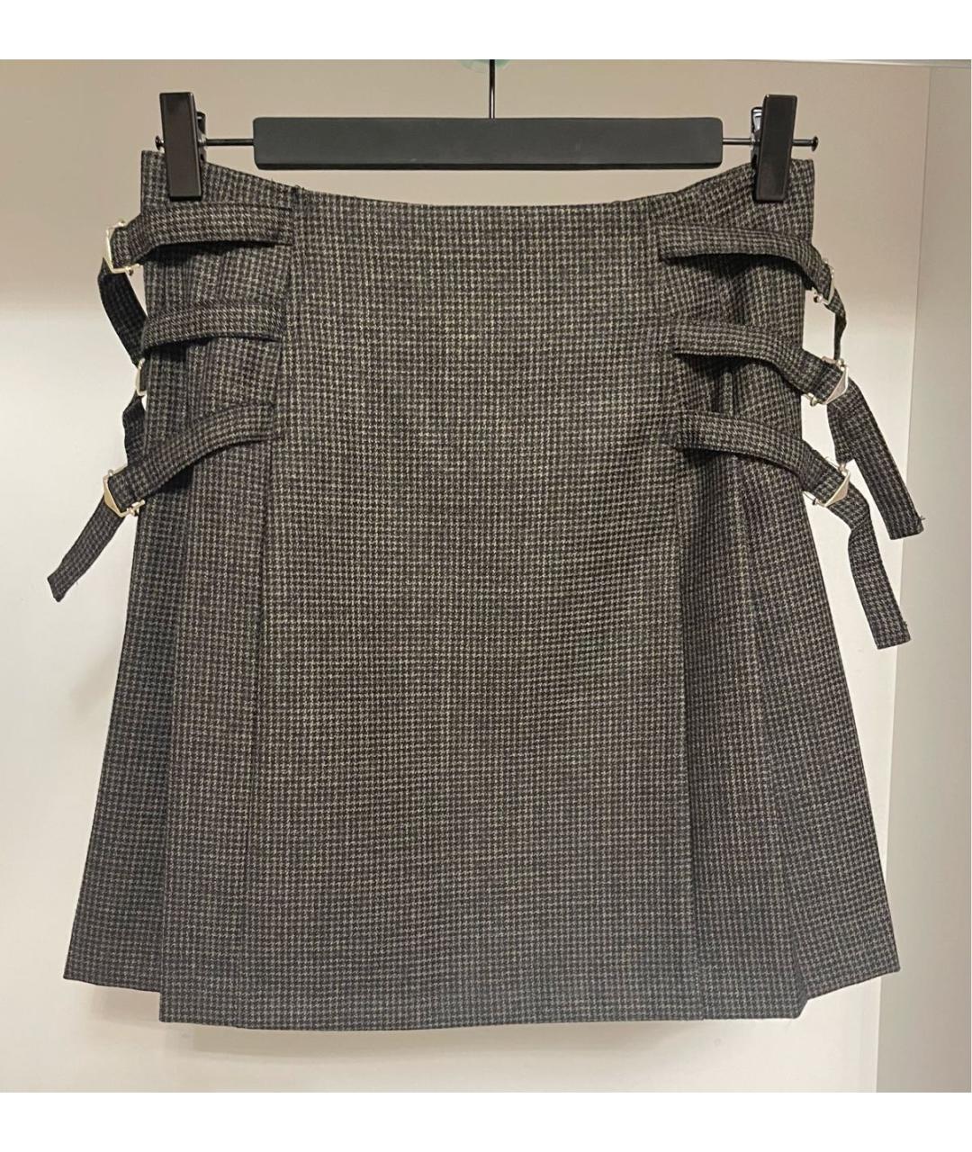 SANDRO Коричневая шерстяная юбка мини, фото 9