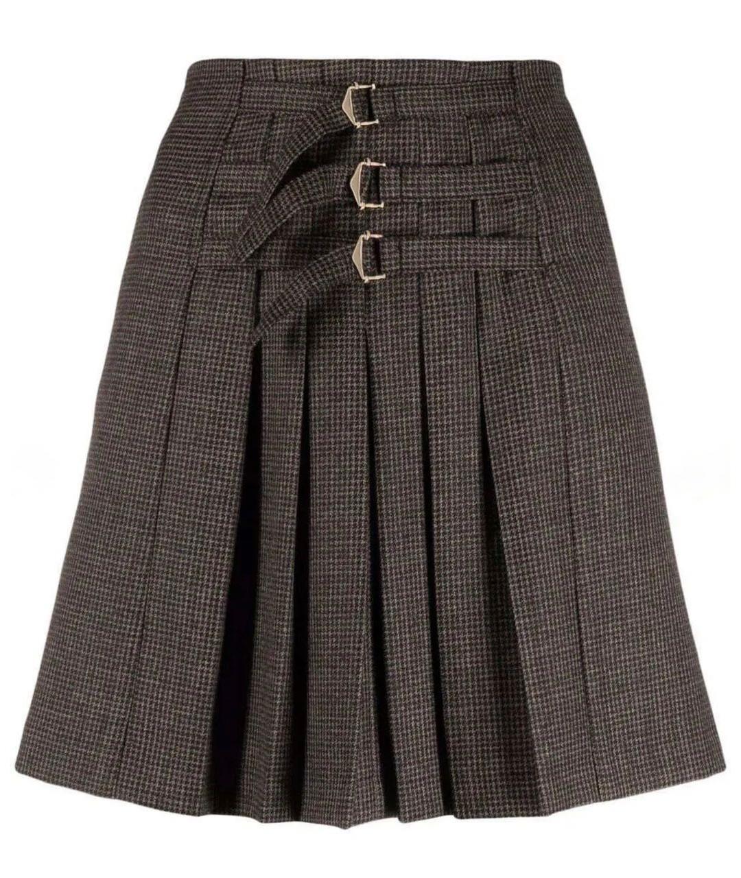 SANDRO Коричневая шерстяная юбка мини, фото 3