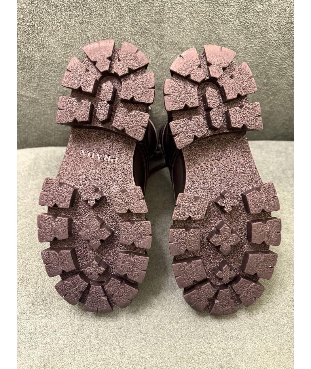 PRADA Черные кожаные ботинки, фото 7