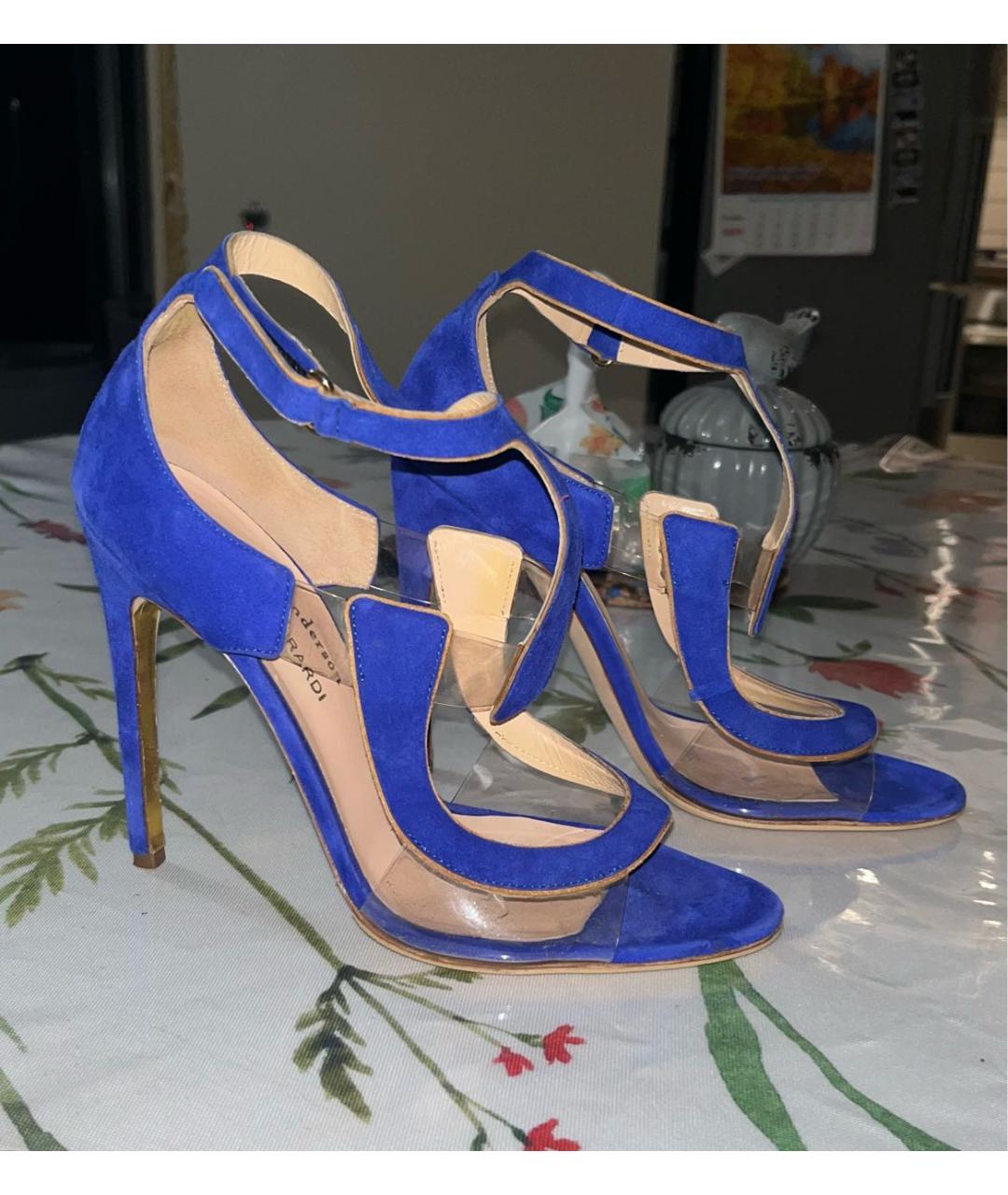 ANTONIO BERARDI Синие замшевые босоножки, фото 2