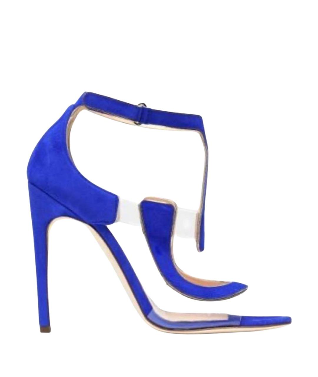 ANTONIO BERARDI Синие замшевые босоножки, фото 1