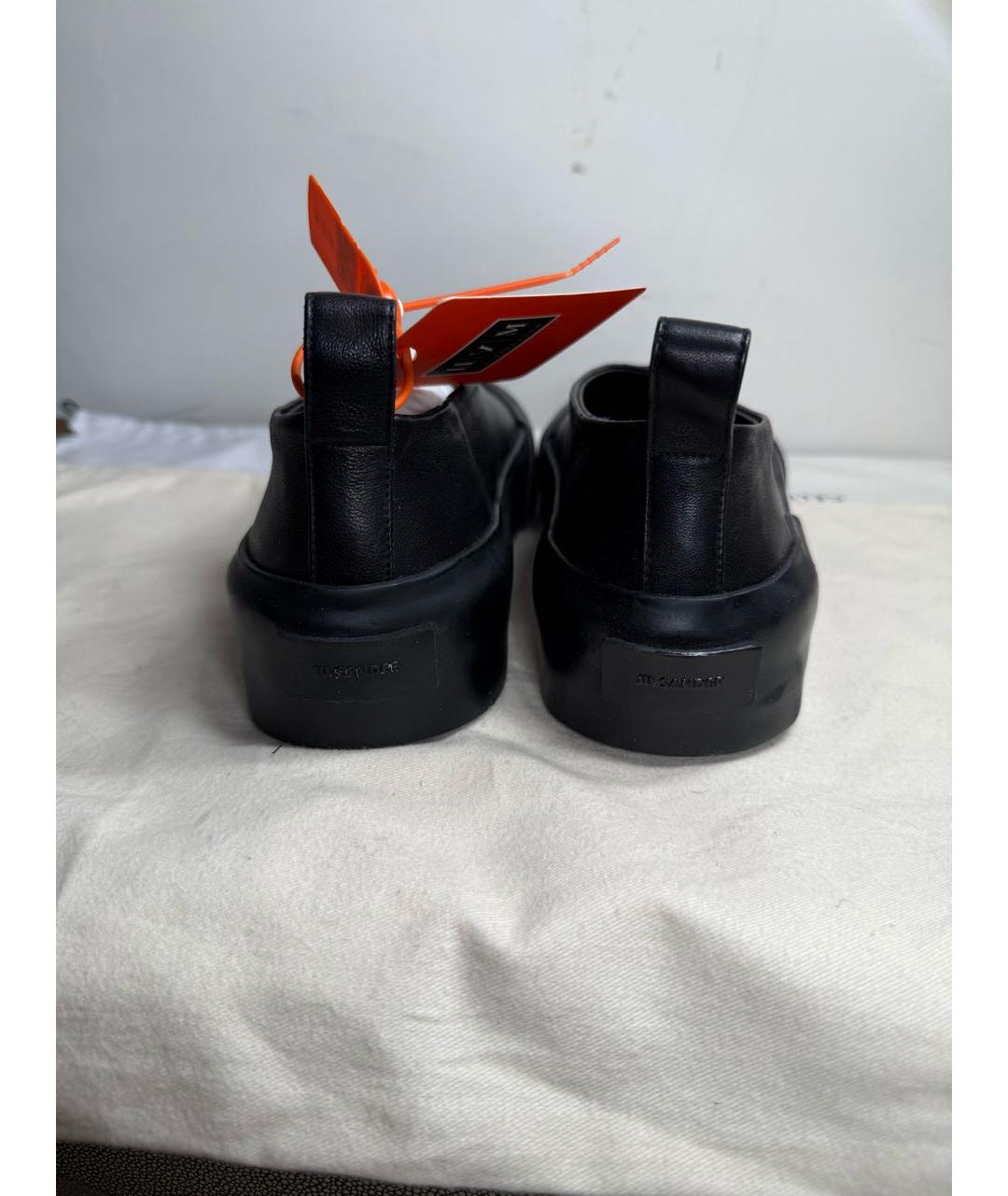 JIL SANDER Черные кожаные мокасины, фото 4