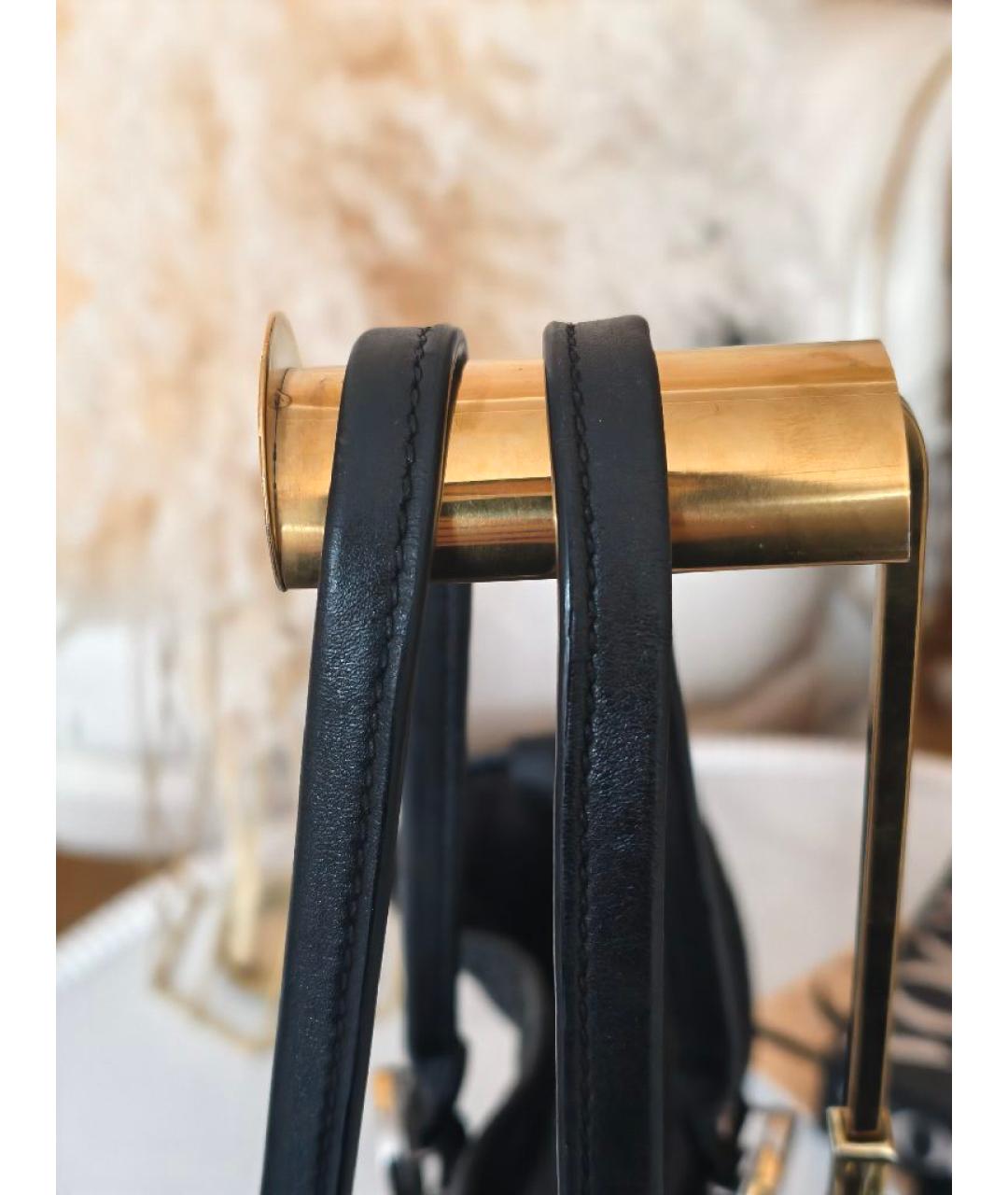 GUCCI Черная кожаная сумка с короткими ручками, фото 4