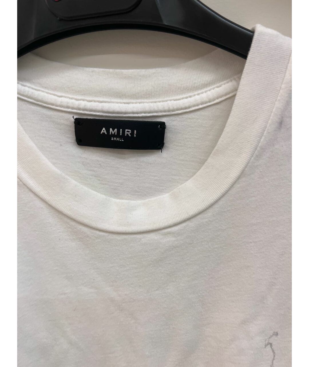 AMIRI Белая хлопковая футболка, фото 3