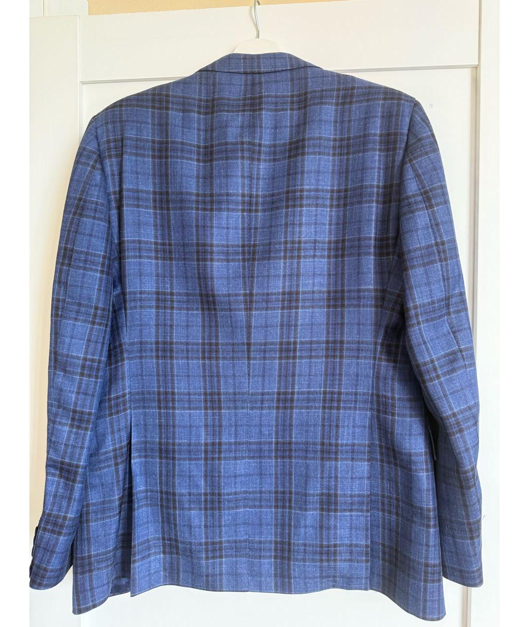 KITON Синий шерстяной пиджак, фото 2