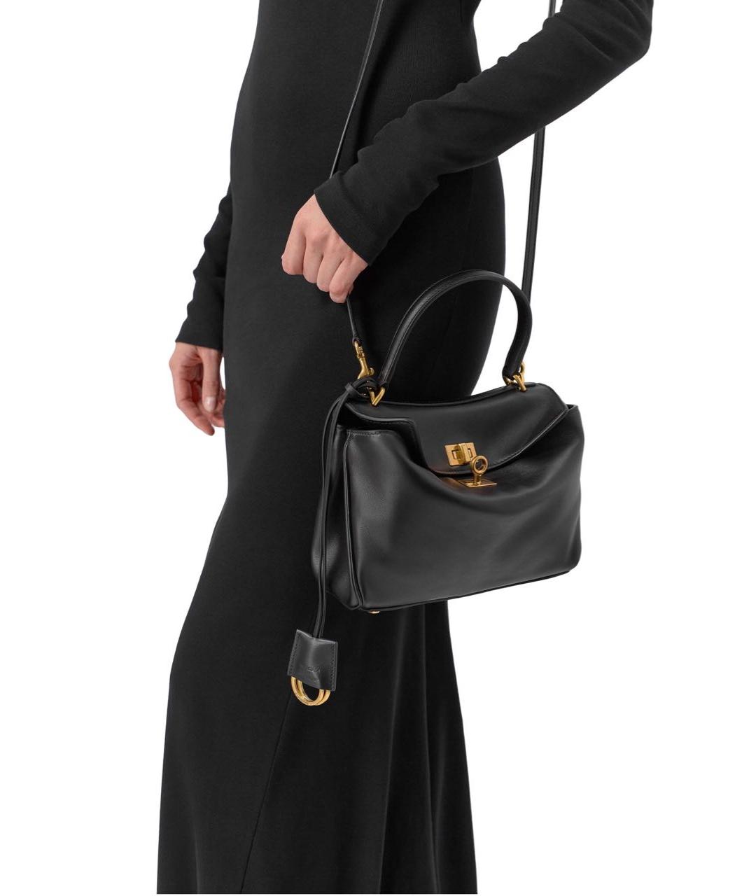 BALENCIAGA Черная кожаная сумка через плечо, фото 7