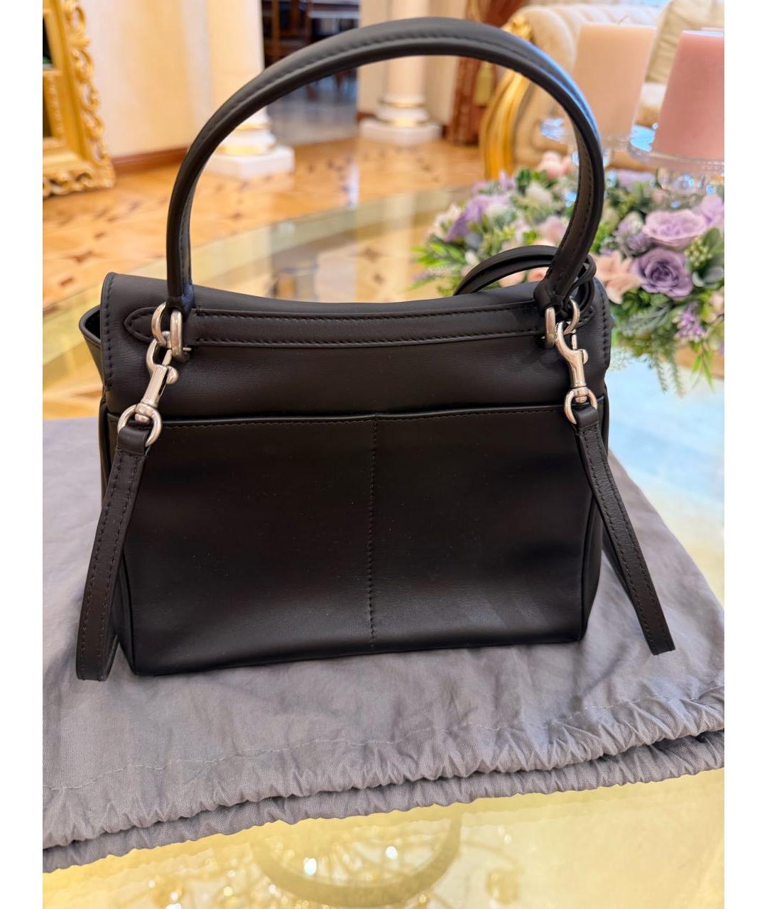 BALENCIAGA Черная кожаная сумка через плечо, фото 3