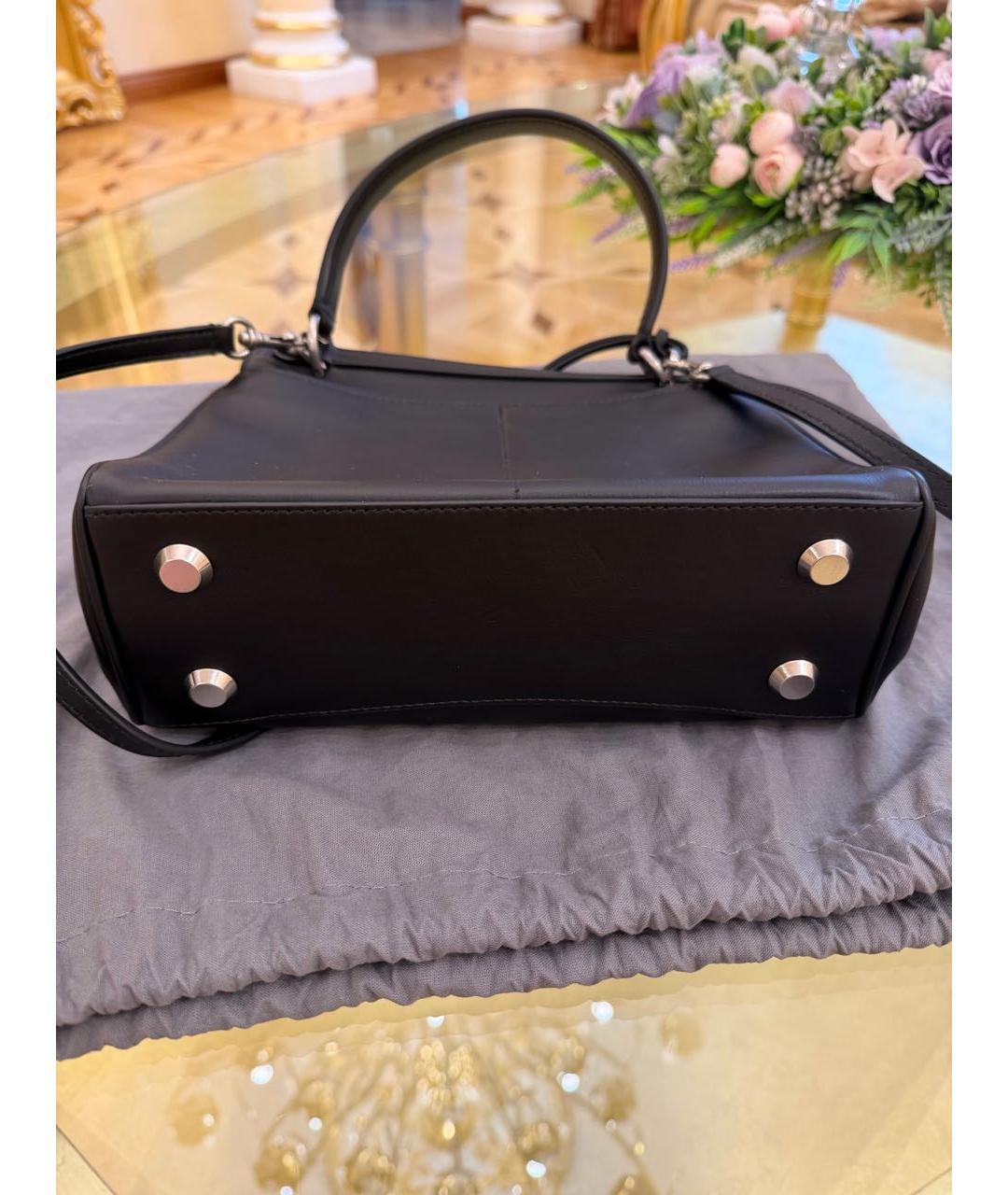 BALENCIAGA Черная кожаная сумка через плечо, фото 5