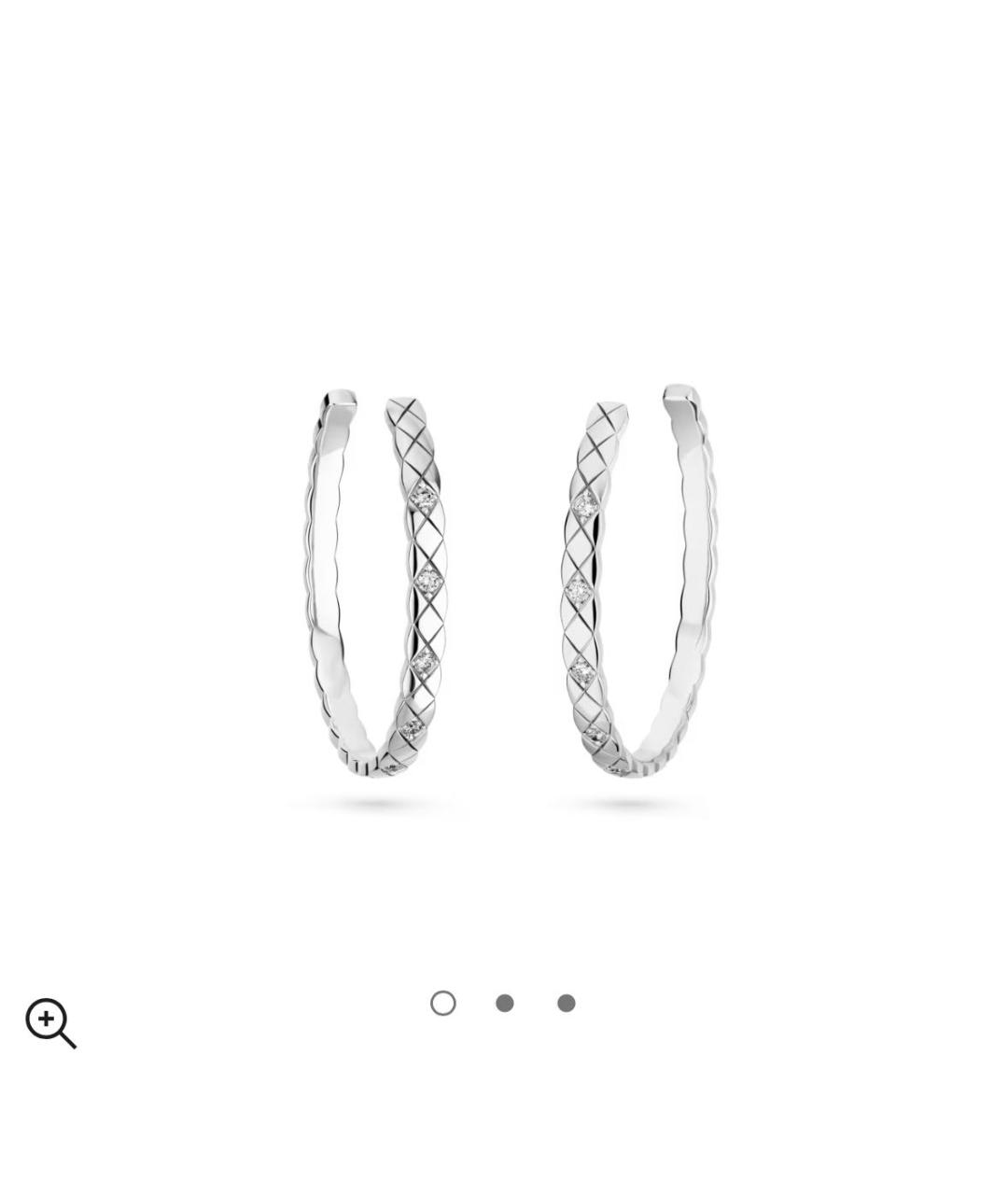 CHANEL Серебряные серьги из белого золота, фото 4