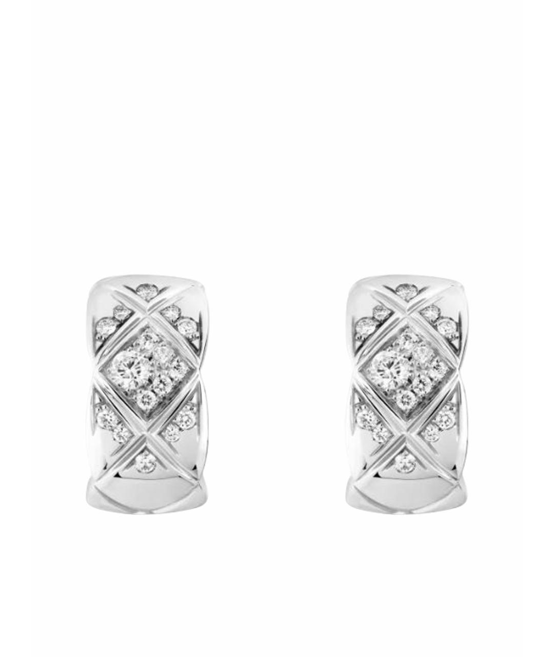 CHANEL Серебряные серьги из белого золота, фото 1