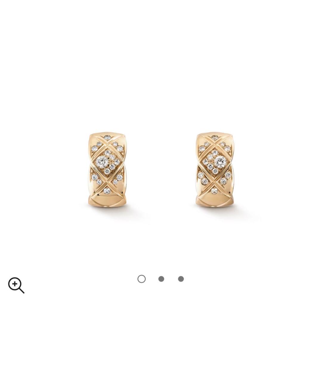 CHANEL Бежевые серьги из розового золота, фото 4