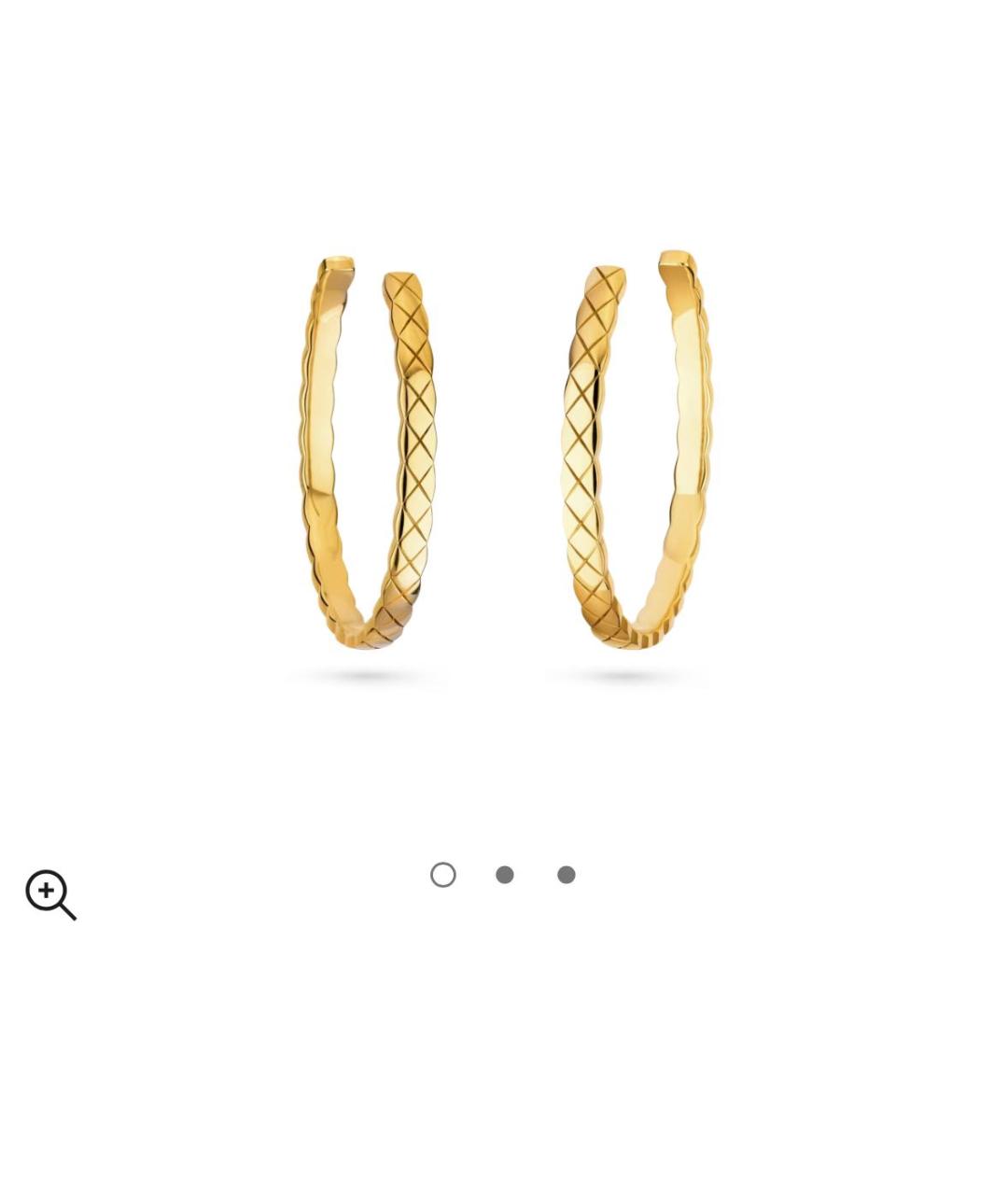 CHANEL Желтые серьги из желтого золота, фото 4