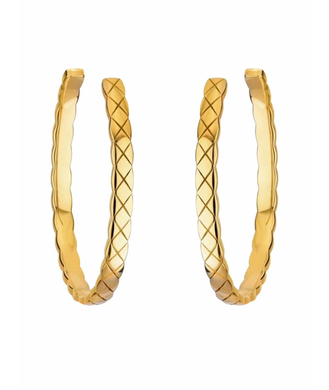 CHANEL Желтые серьги из желтого золота, фото 1