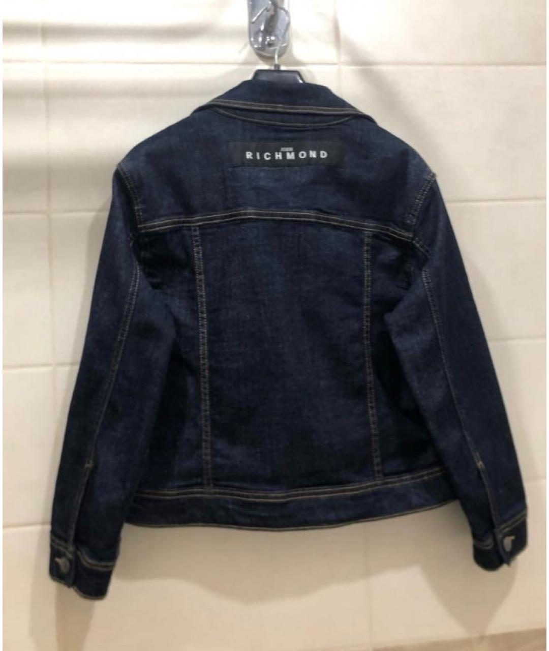 JOHN RICHMOND Темно-синяя хлопковая куртка, фото 2