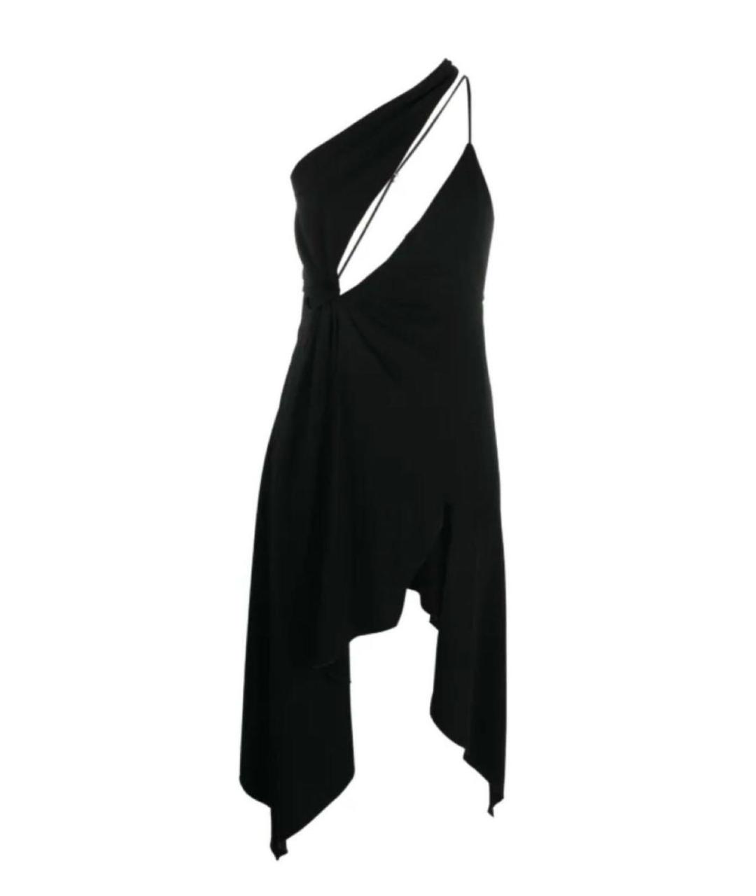 COPERNI Черное вискозное коктейльное платье, фото 1