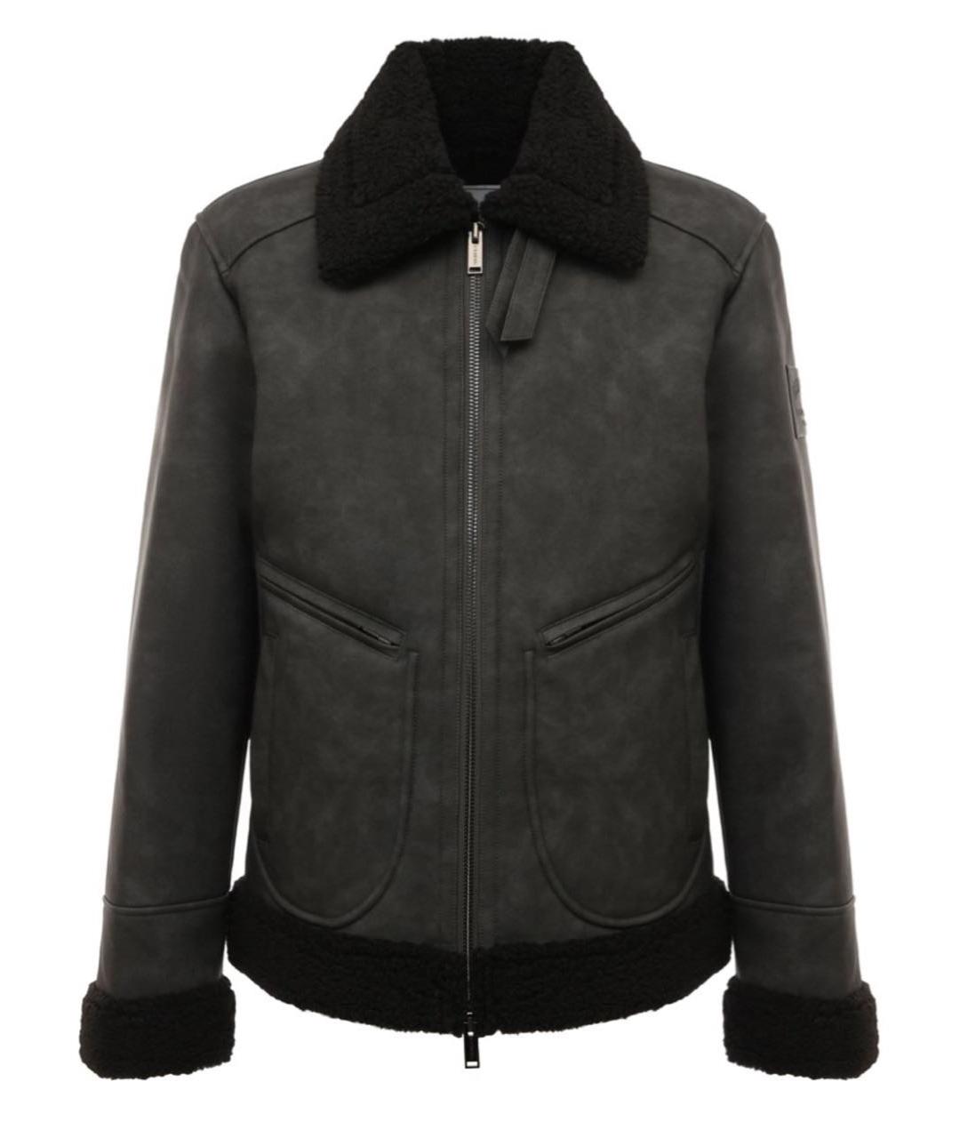 ICEBERG Черная полиэстеровая дубленка/шуба, фото 1