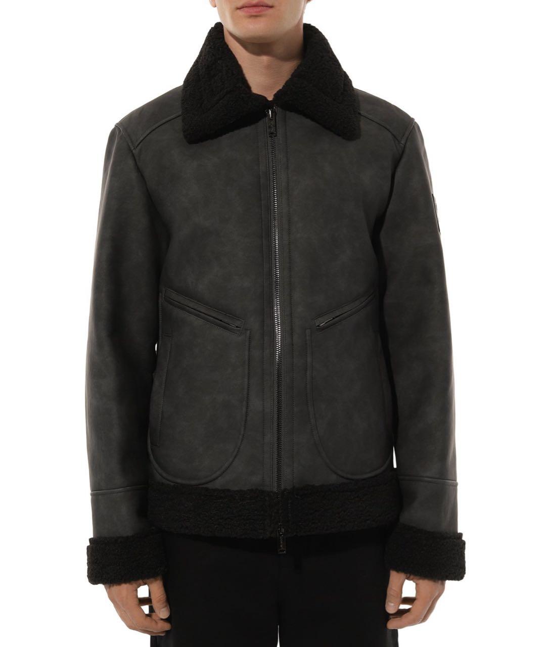 ICEBERG Черная полиэстеровая дубленка/шуба, фото 3