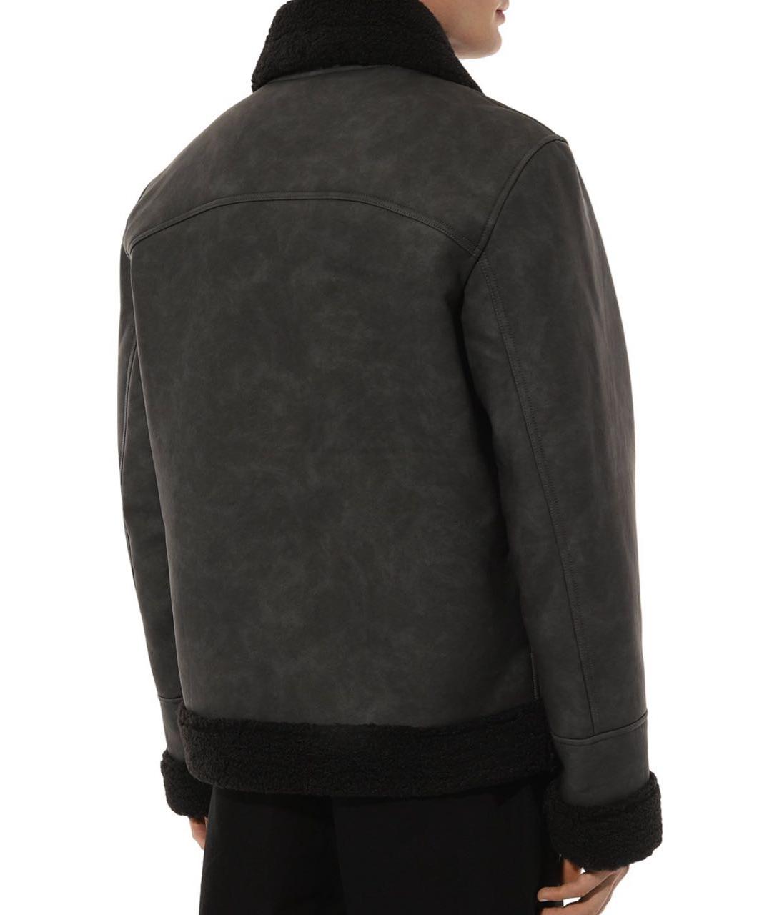 ICEBERG Черная полиэстеровая дубленка/шуба, фото 4