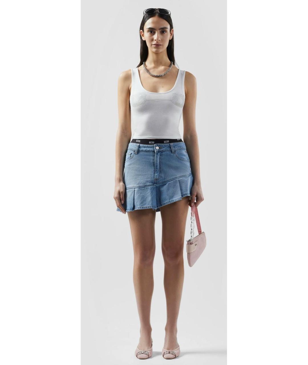 GCDS Белая хлопковая майка, фото 2