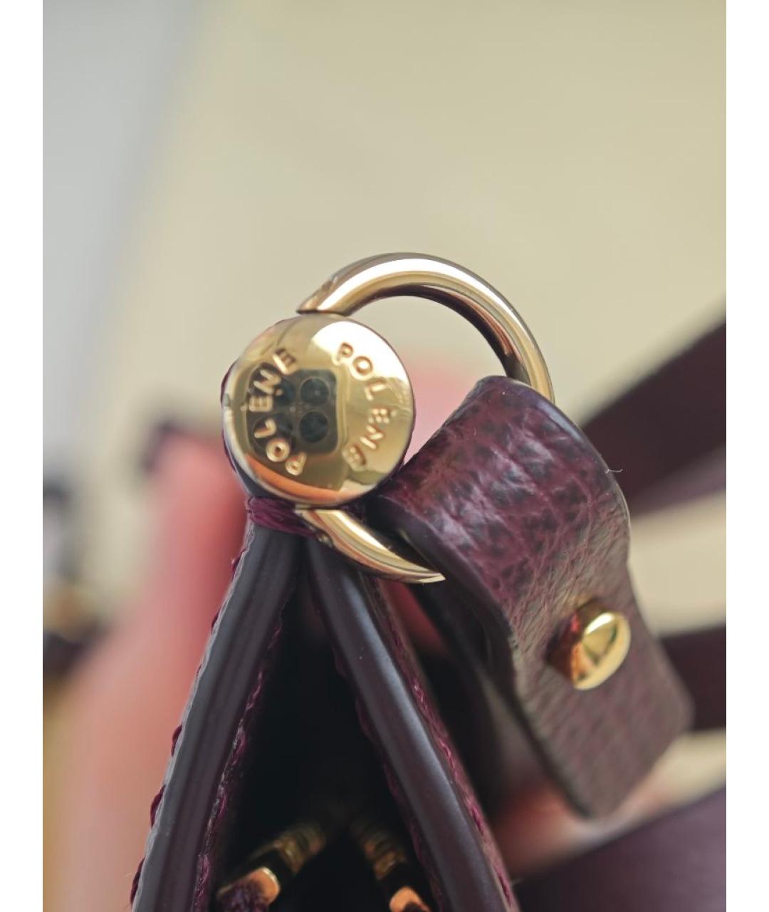 POLENE Бордовый кожаный кошелек, фото 7