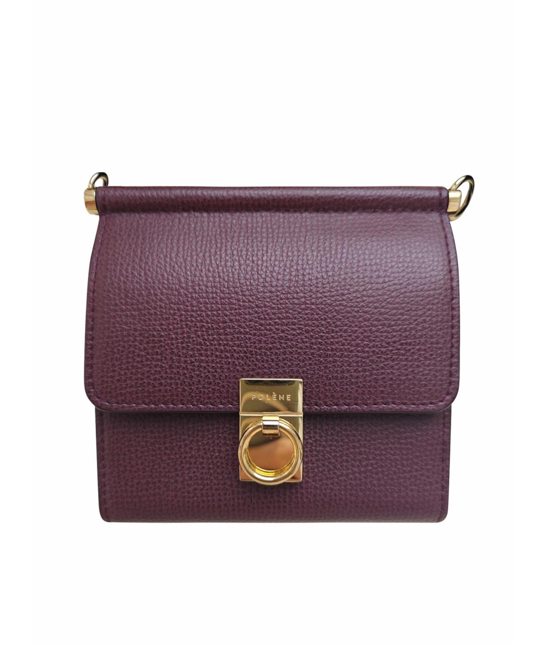 POLENE Бордовый кожаный кошелек, фото 1