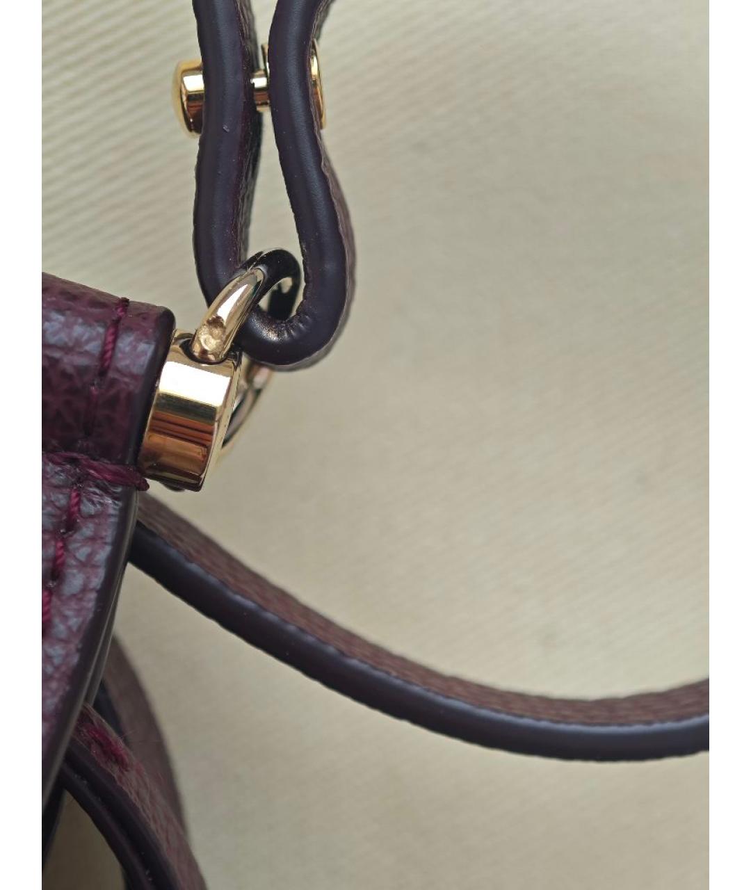 POLENE Бордовый кожаный кошелек, фото 8