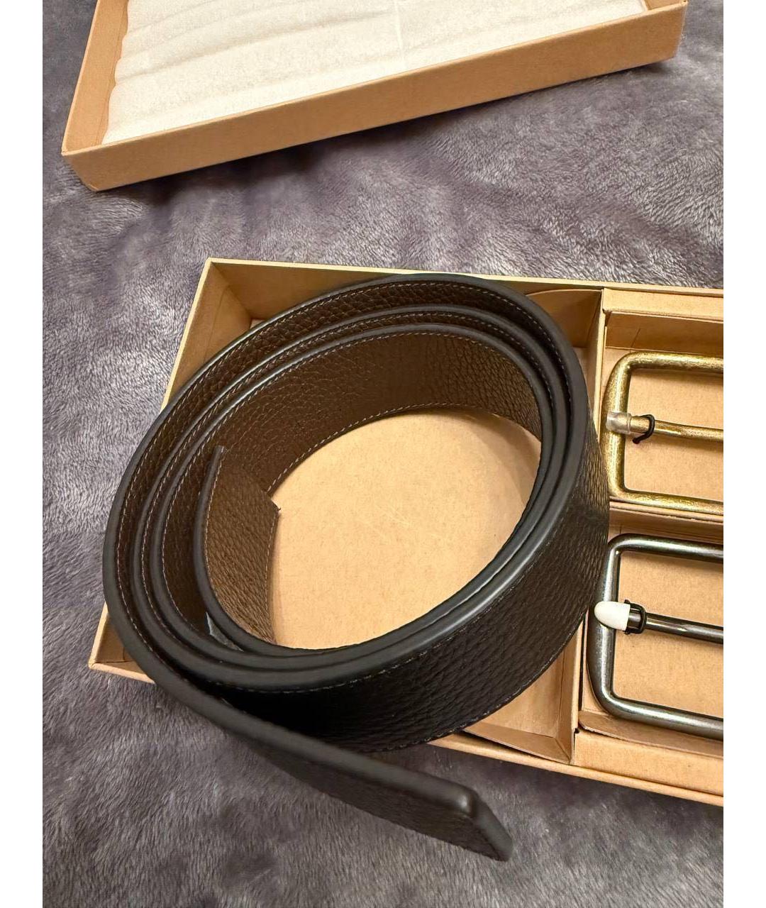 COACH Черный кожаный ремень, фото 4