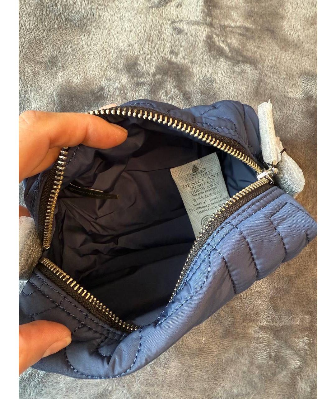 MARC JACOBS Синяя тканевая косметичка, фото 3