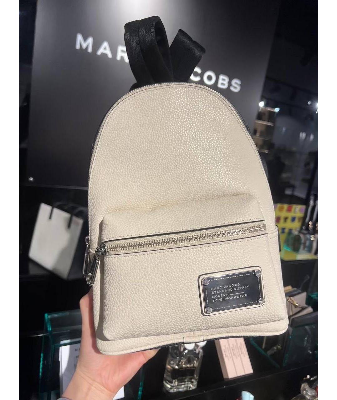 MARC JACOBS Бежевый кожаный рюкзак, фото 6